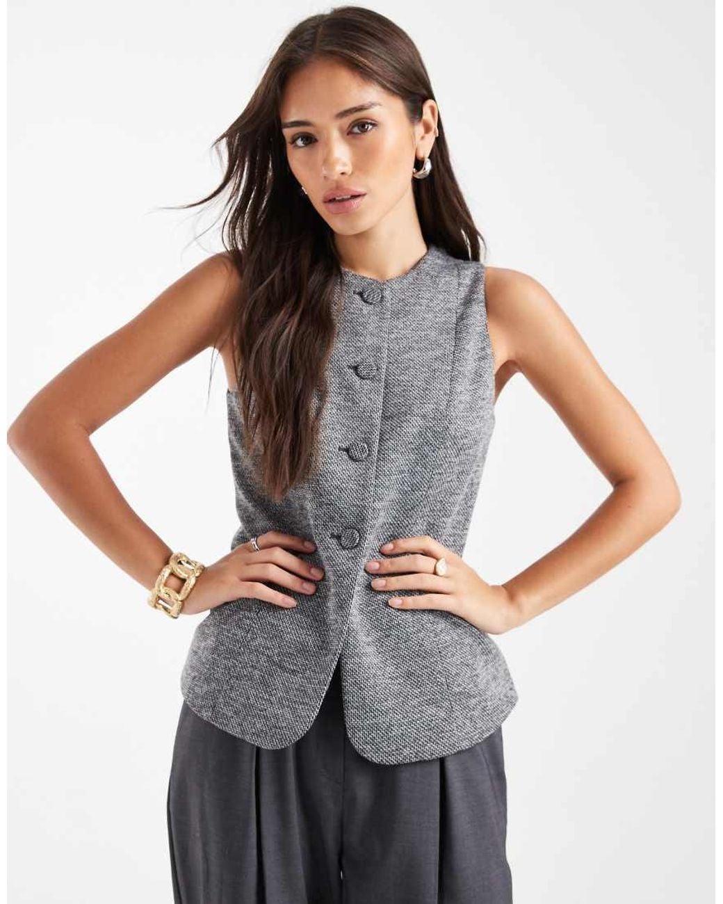 Vero Moda Blue Tailored Waistcoat