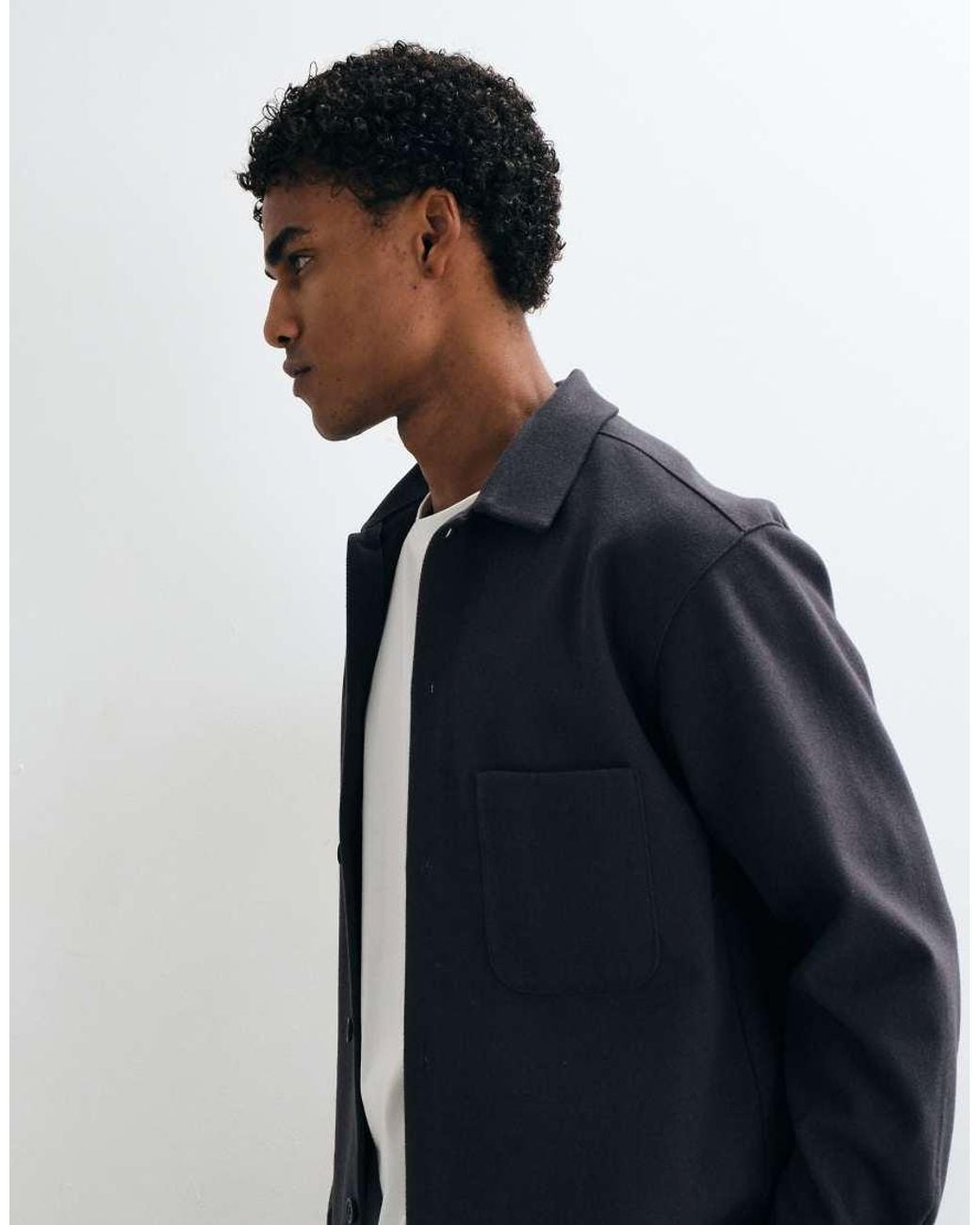 Jack & Jones Blue Brushed Overshirt for men
