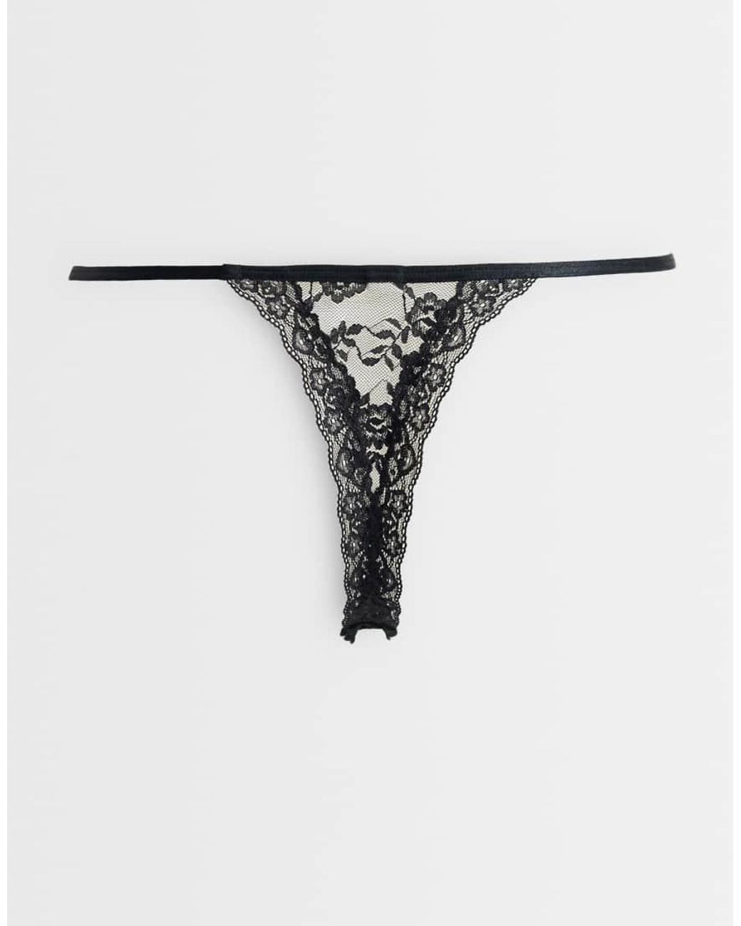 Lindex White Jennie 3 Pack Lace Thong