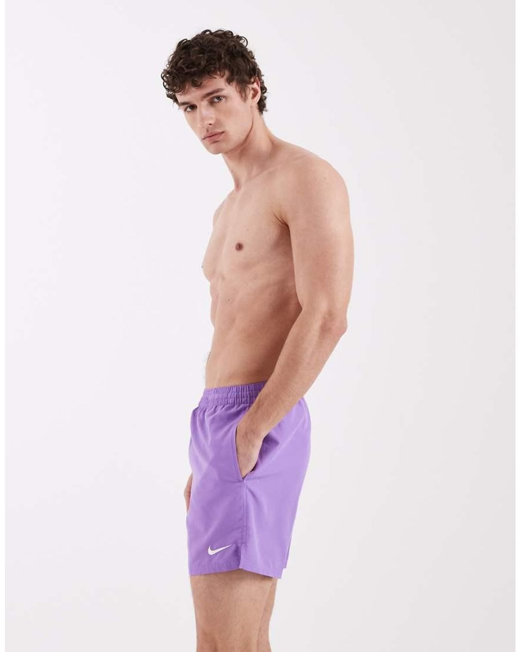 Nike Purple Nike 5 Inch Volley Swim Shorts for men