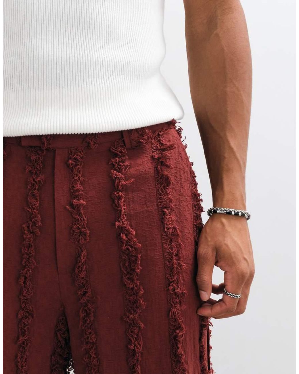 Reclaimed Vintage Red Limited Edition Oversized Suit Pant Co-ord for men