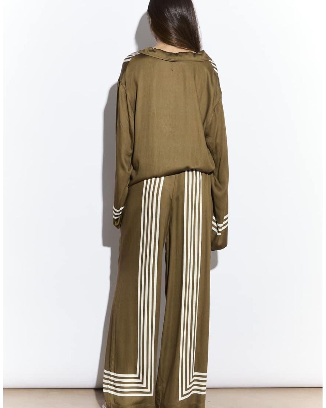 NARRATED Green Wide Leg Trousers