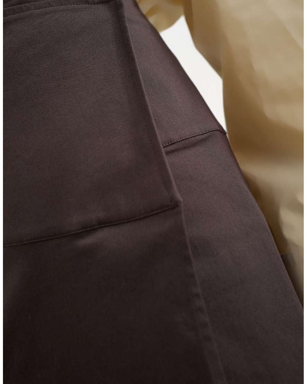 TOPSHOP Natural Wrap Waistband Detail Trench Skirt