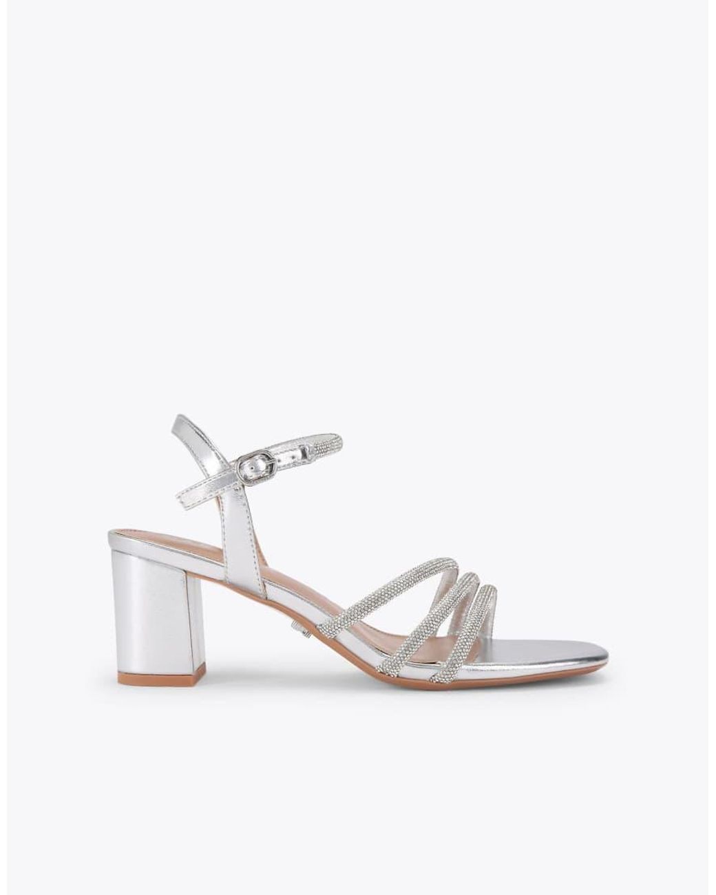 Carvela Kurt Geiger White Motto Block Heeled Sandals