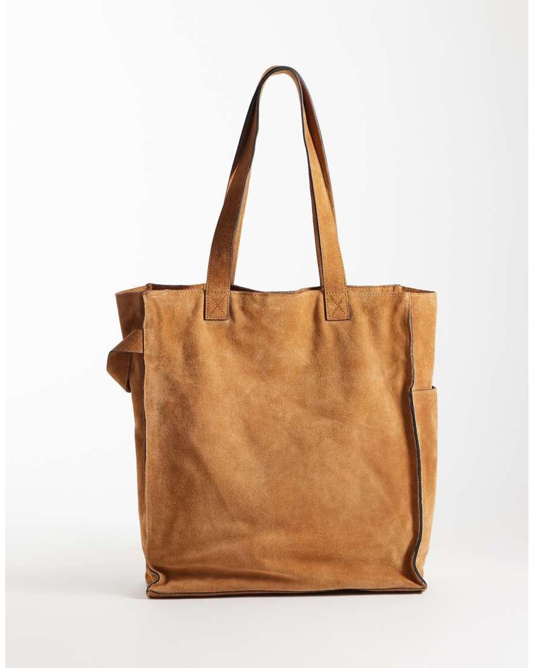 Barney's Originals Brown Tan Real Suede Utility Tote Bag