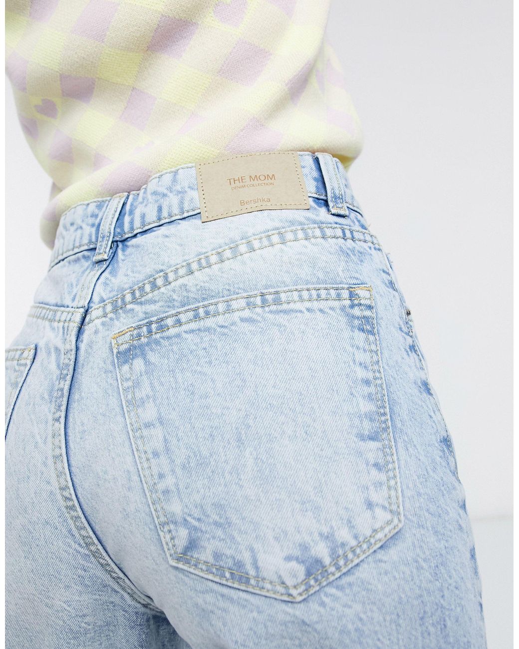 Bershka Organic Cotton Mom Jean in Black (Blue) - Save 31% | Lyst