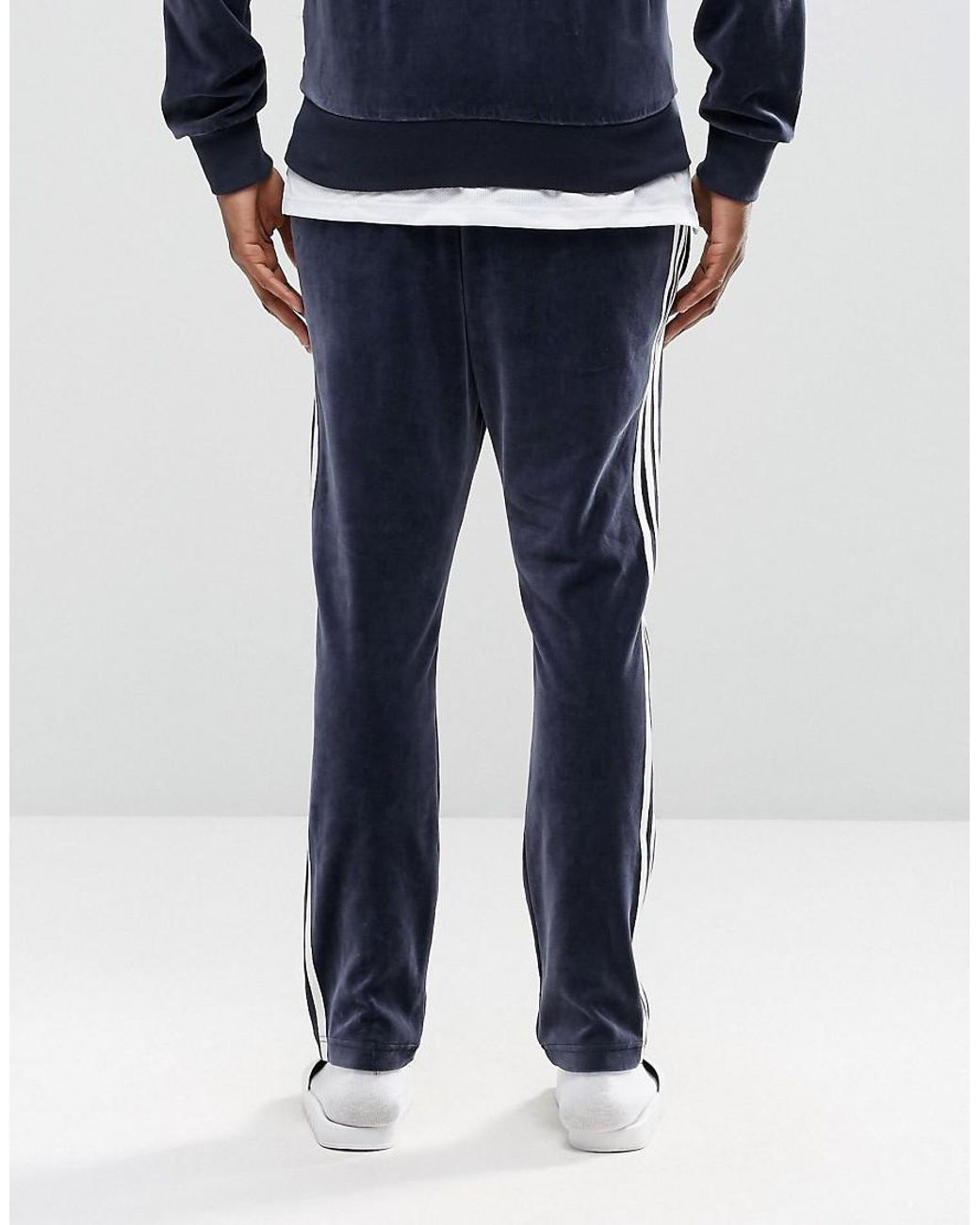 adidas Originals Velour Joggers in Blue for Men | Lyst