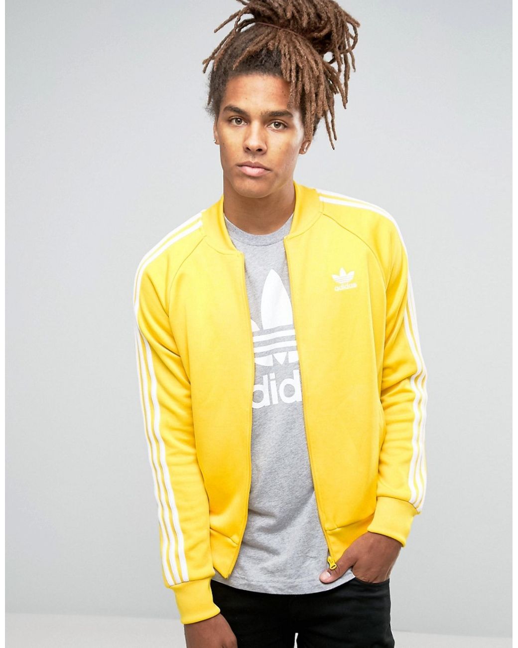 adidas Originals Trefoil Superstar Track Jacket Ay7060 - Yellow for Men |  Lyst UK