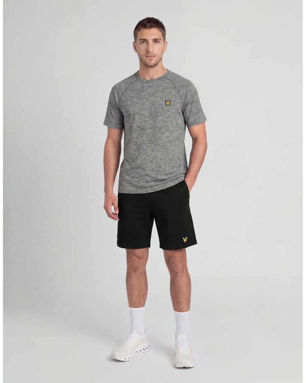 Lyle & Scott Gray Ss T-Shirts Raglan Short Sleeve T-Shirt for men