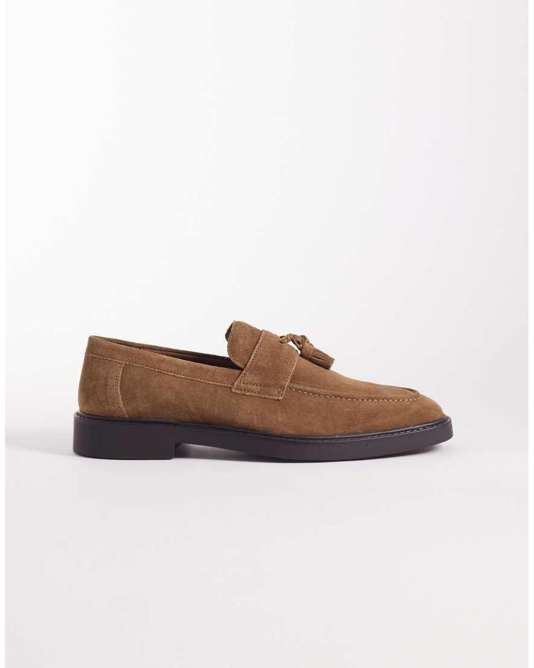 ASOS Brown Loafers With Angled Sole for men