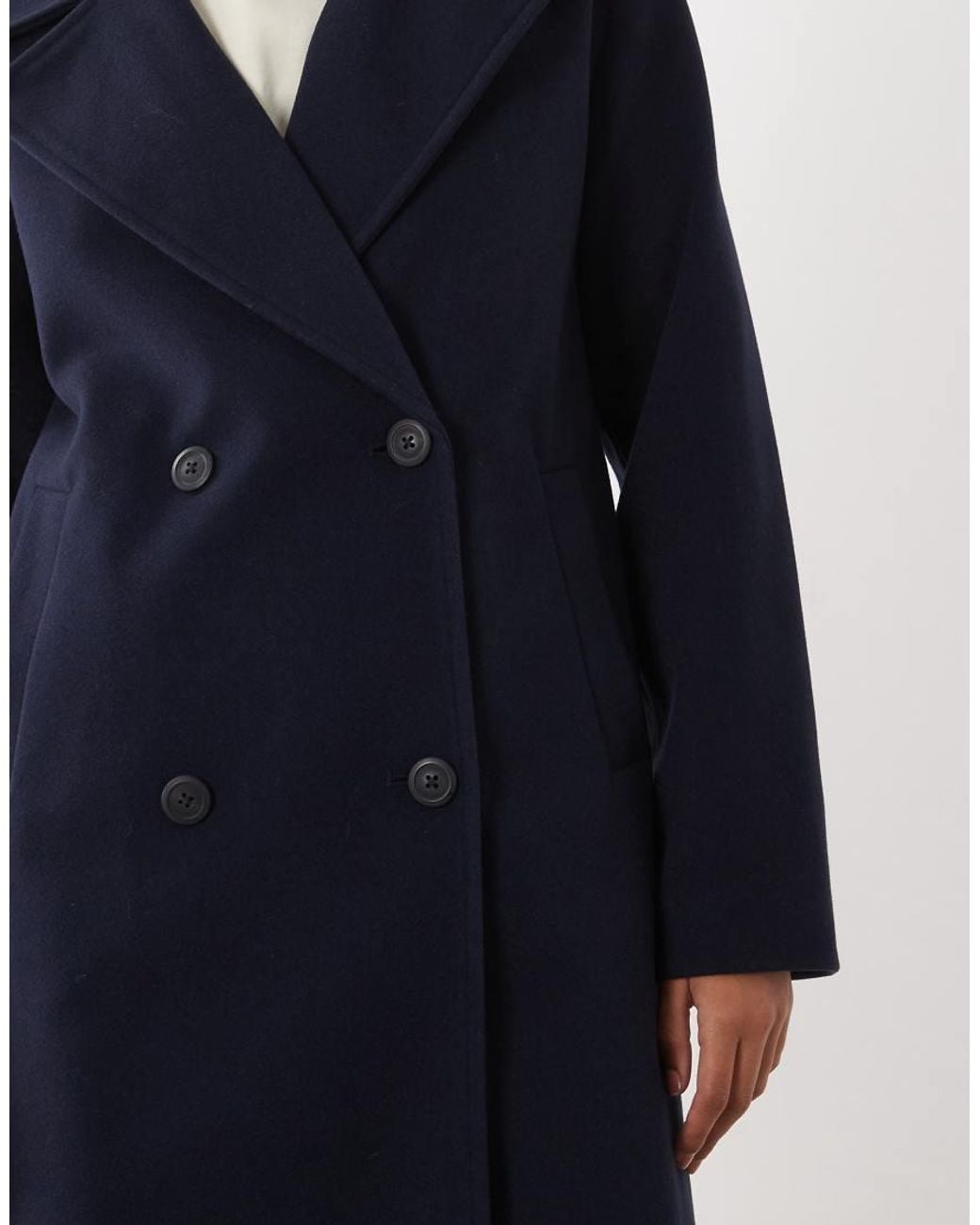 New Look Blue Double Breasted Longline Coat