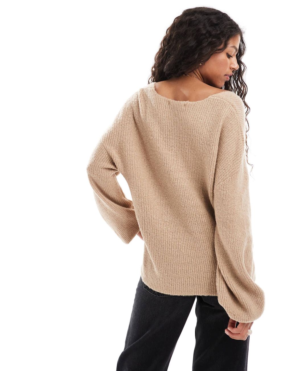 Threadbare Natural – flauschiger, lässiger pullover