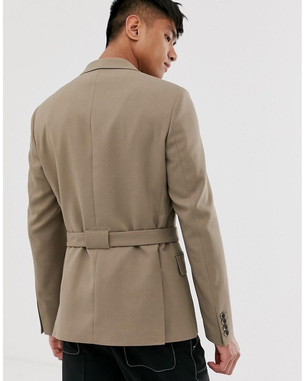 ASOS Skinny Blazer With Belt for Men Lyst