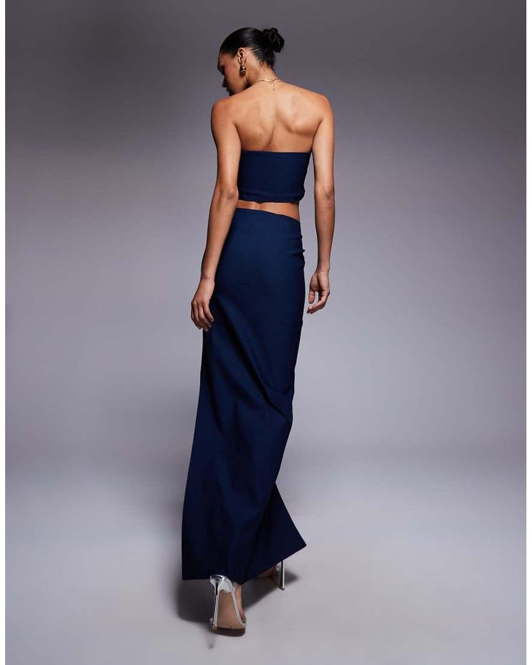Vesper Blue Bodycon Maxi Skirt