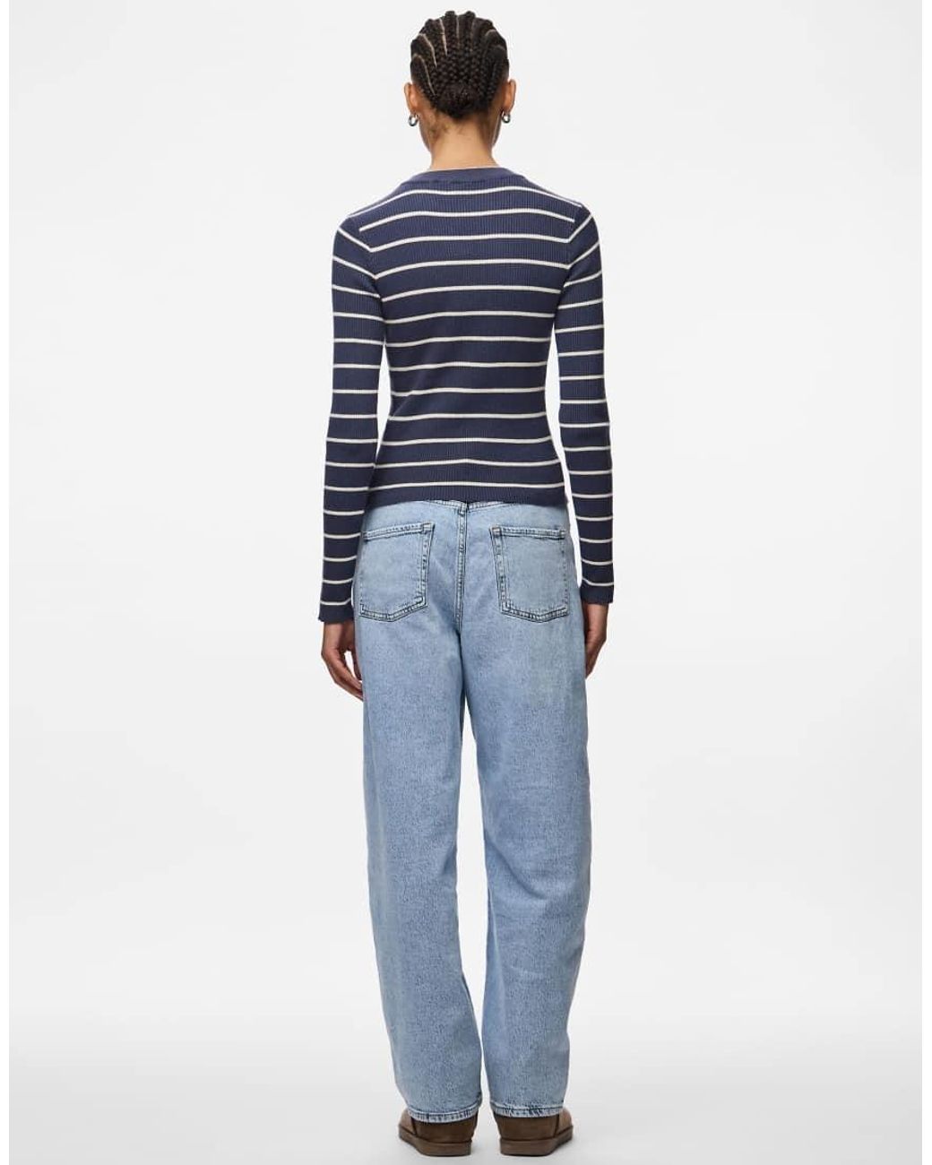Pieces Blue Knitted Pullover