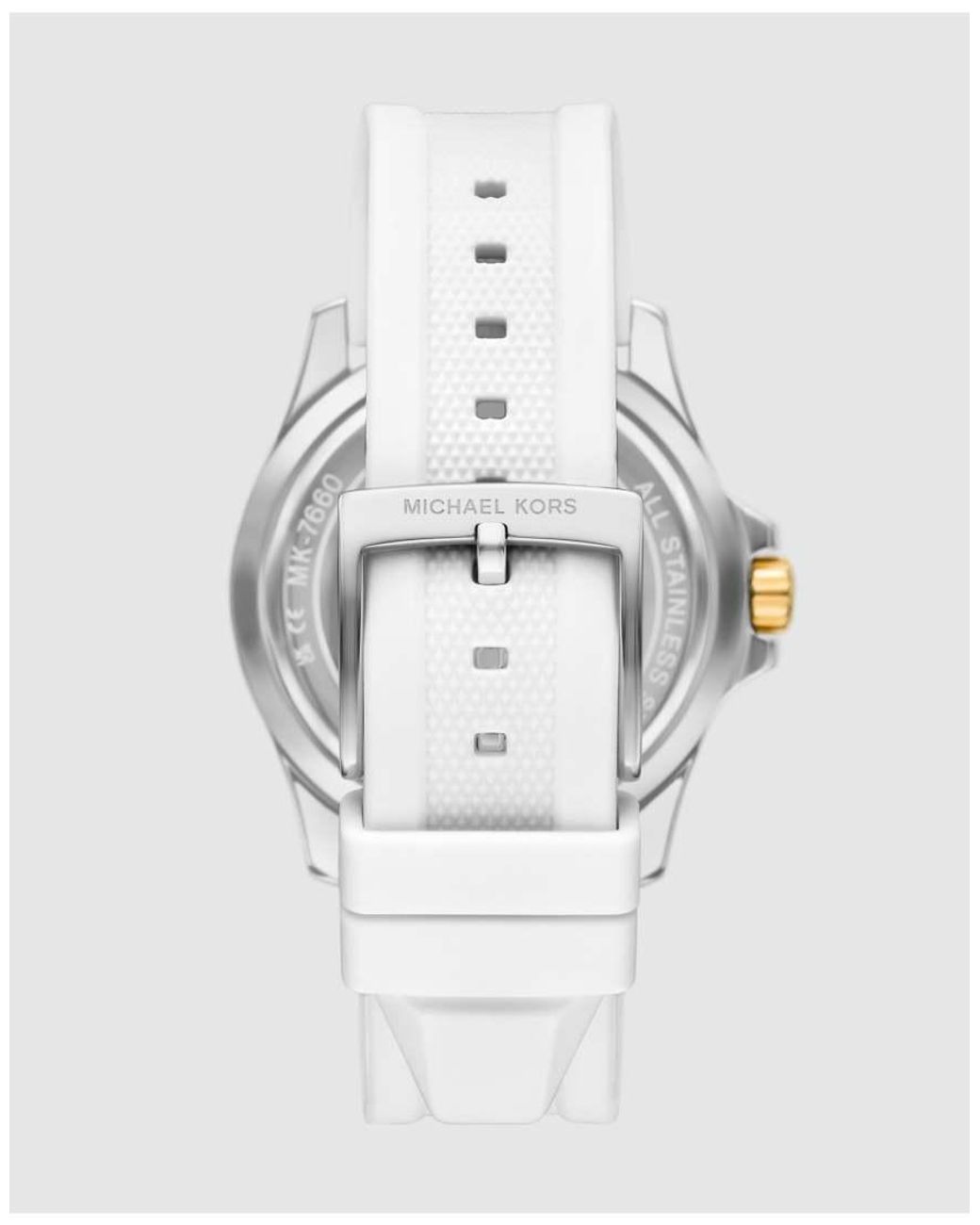 Michael Kors White Everest Three-Hand Silicone Watch