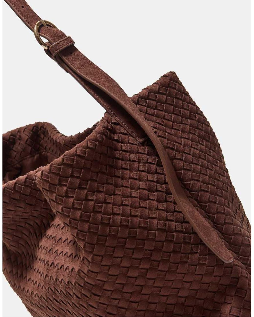 Stradivarius Brown Braided Shoulder Bag