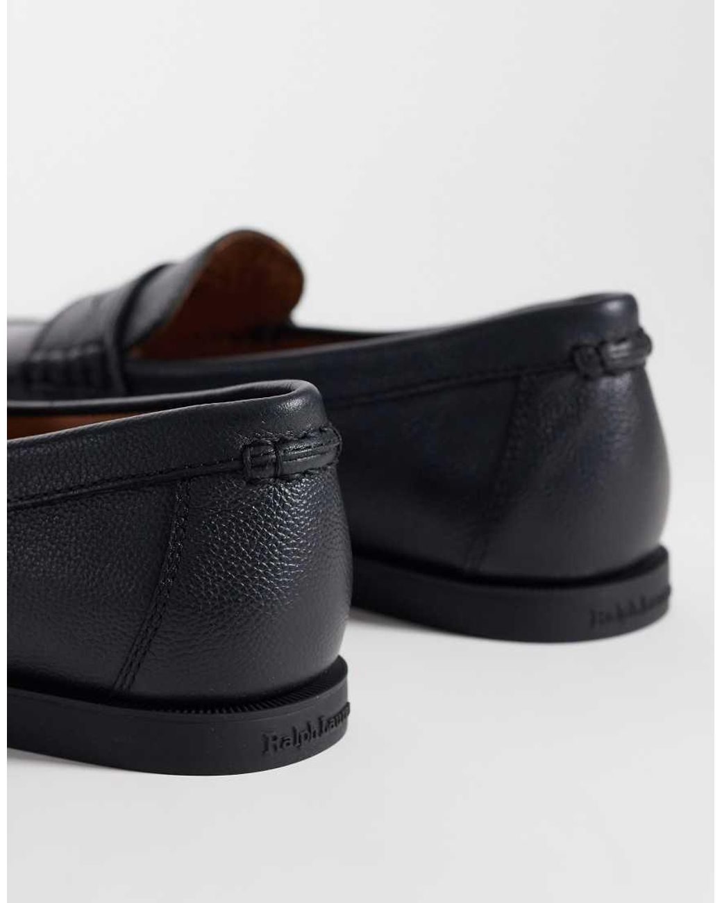 Polo Ralph Lauren Blue Merton Pebble Leather Loafers for men