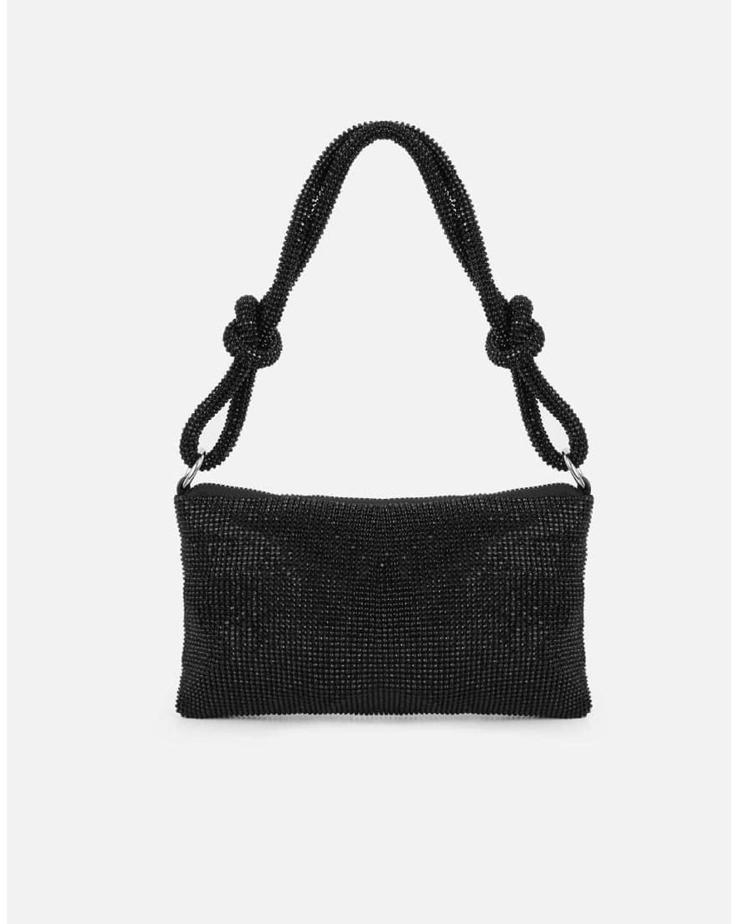 SIMMI Black Talia Diamante Shoulder Bag