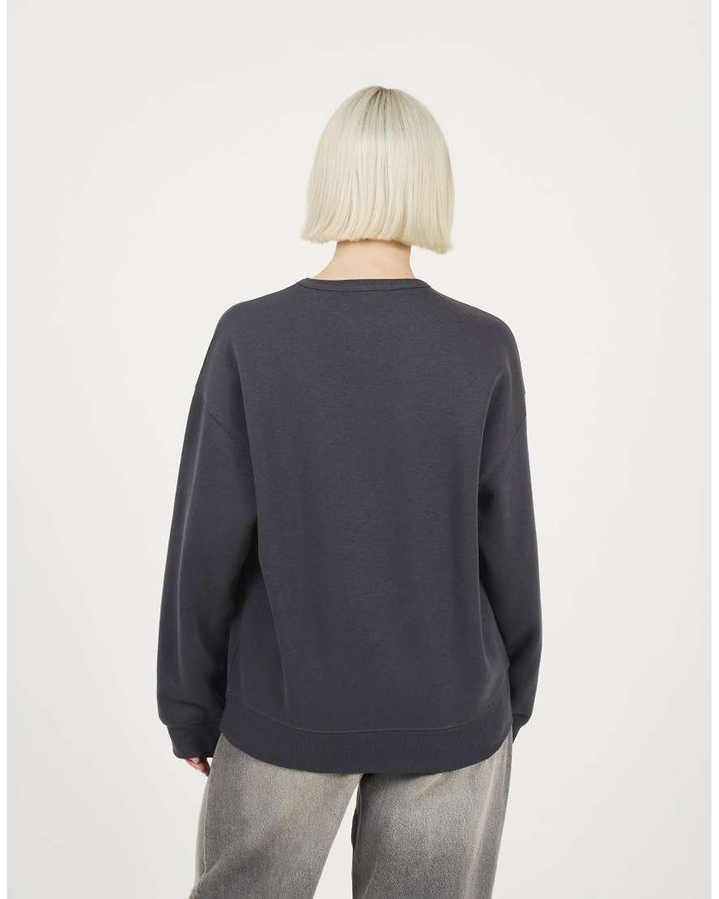 Brave Soul Blue Crew Neck Graphic Print Sweatshirt