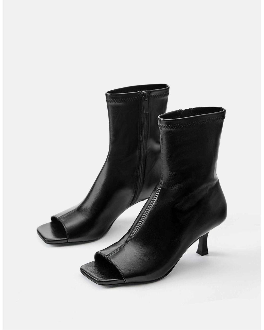 Bottines peep-toe es Pull&Bear en coloris Black