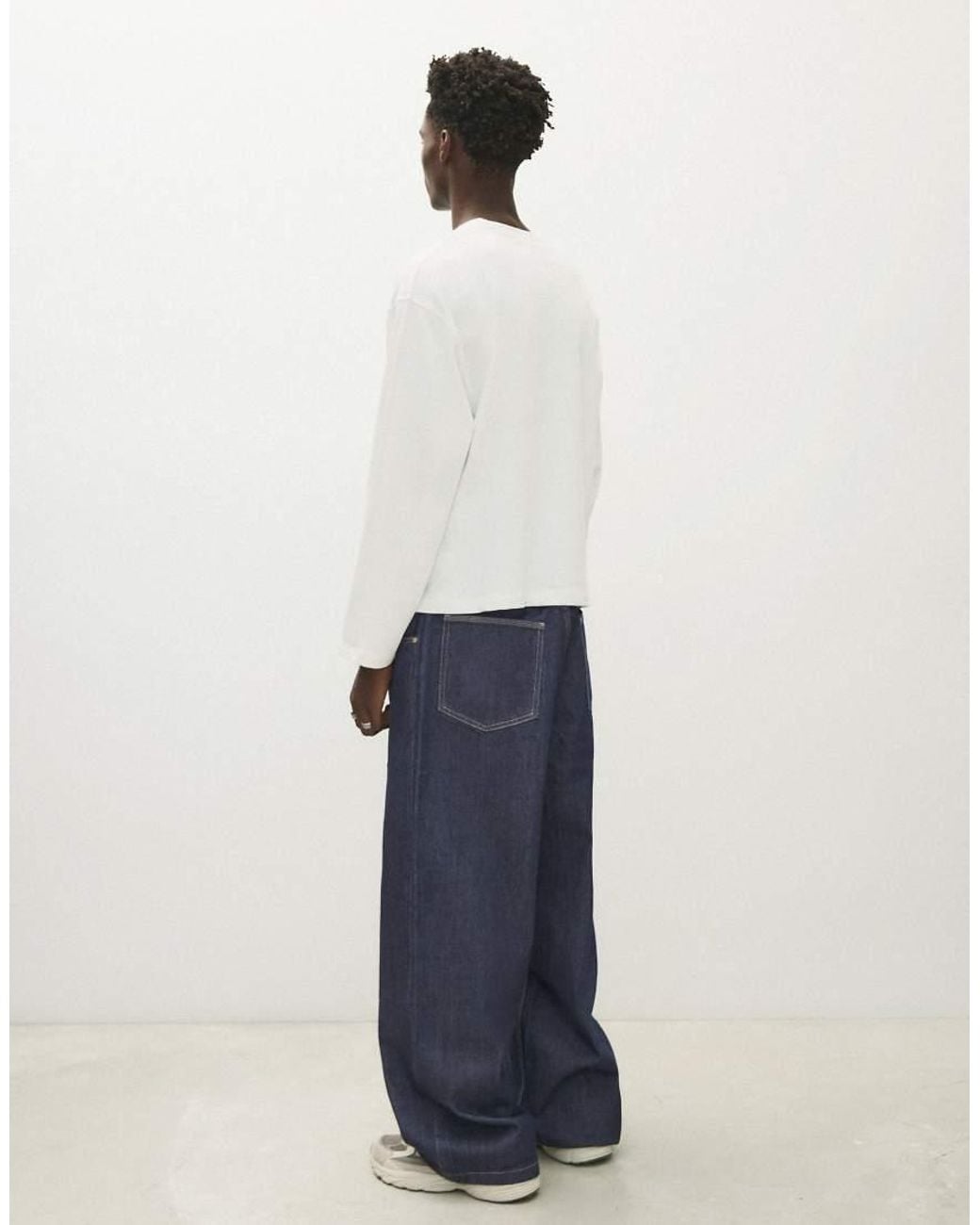 Bershka White Super baggy Jeans for men