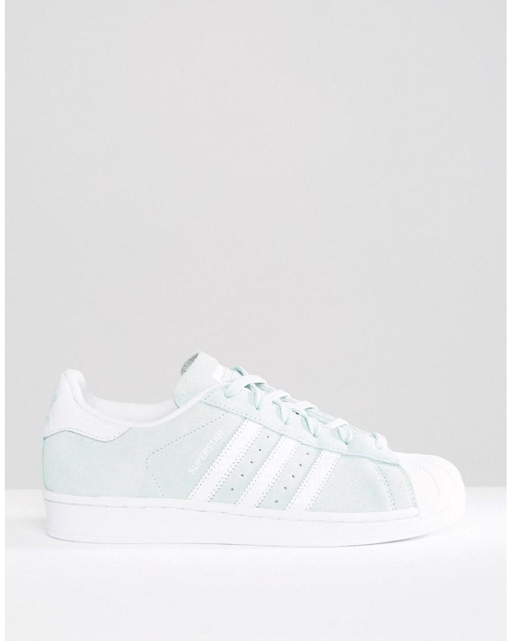 adidas Originals Originals Mint Suede Superstar Sneakers in Green | Lyst