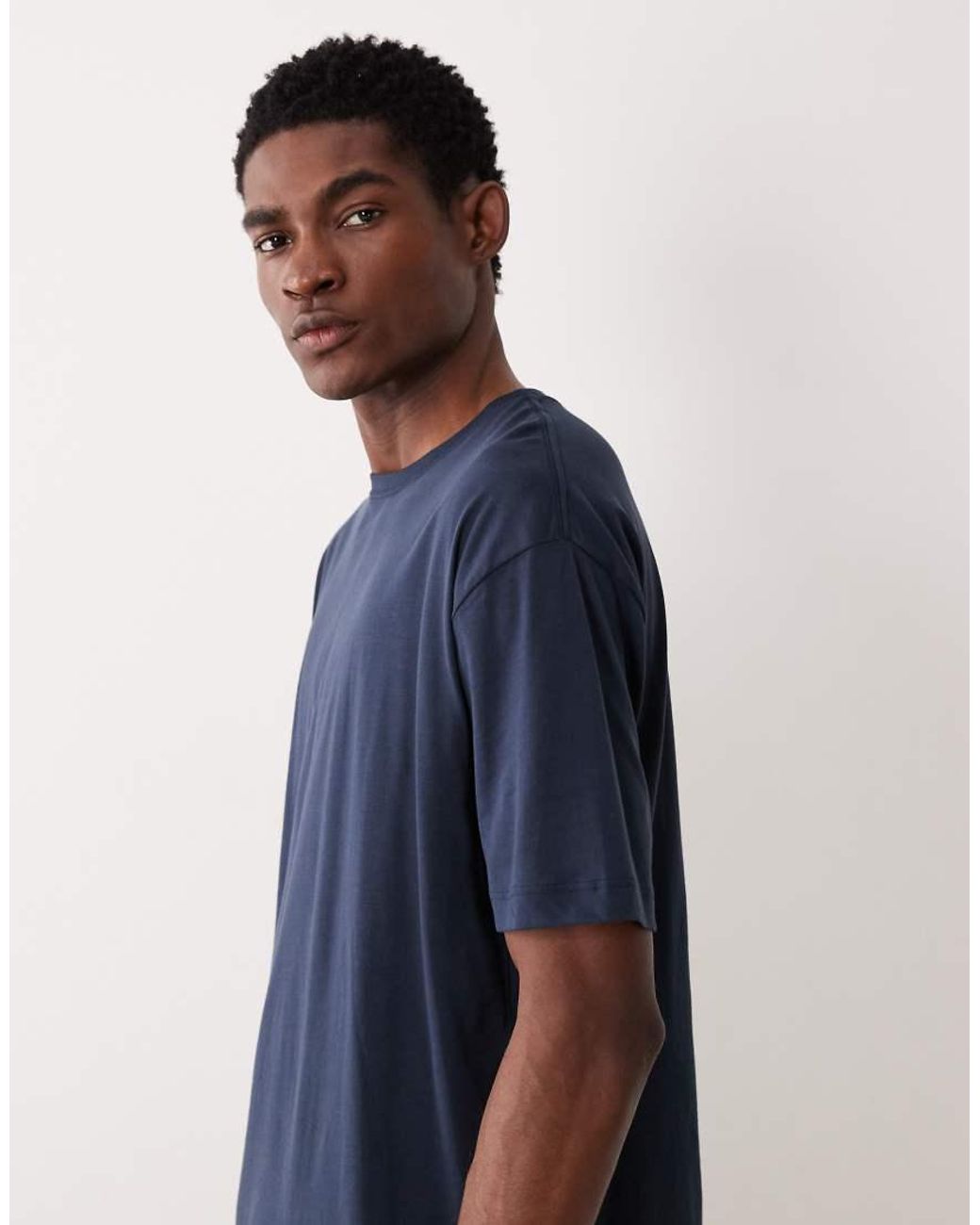 ASOS Blue Premium Supima® Cotton Relaxed T-shirt for men