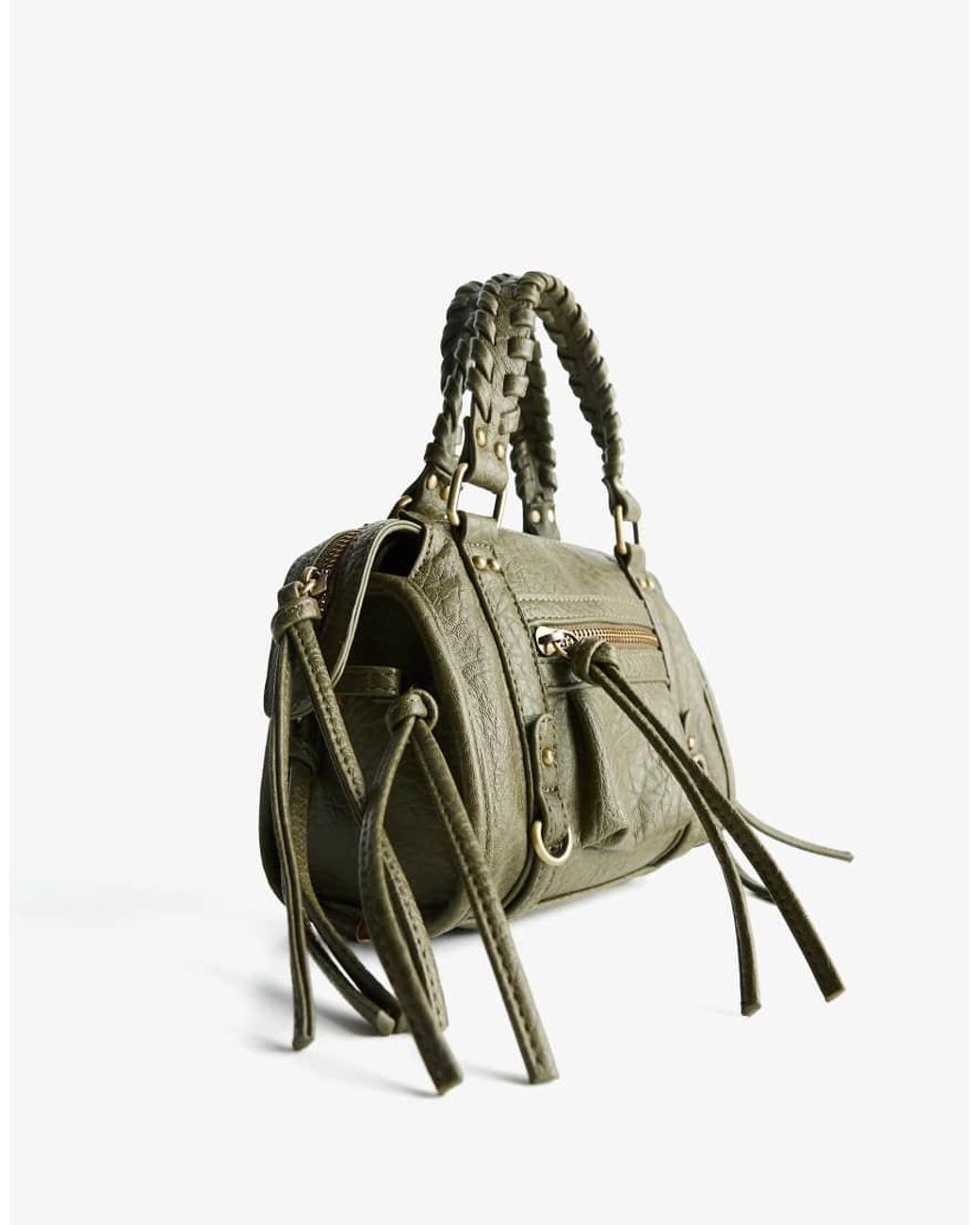 Bershka Gray Mini Bowling Bag