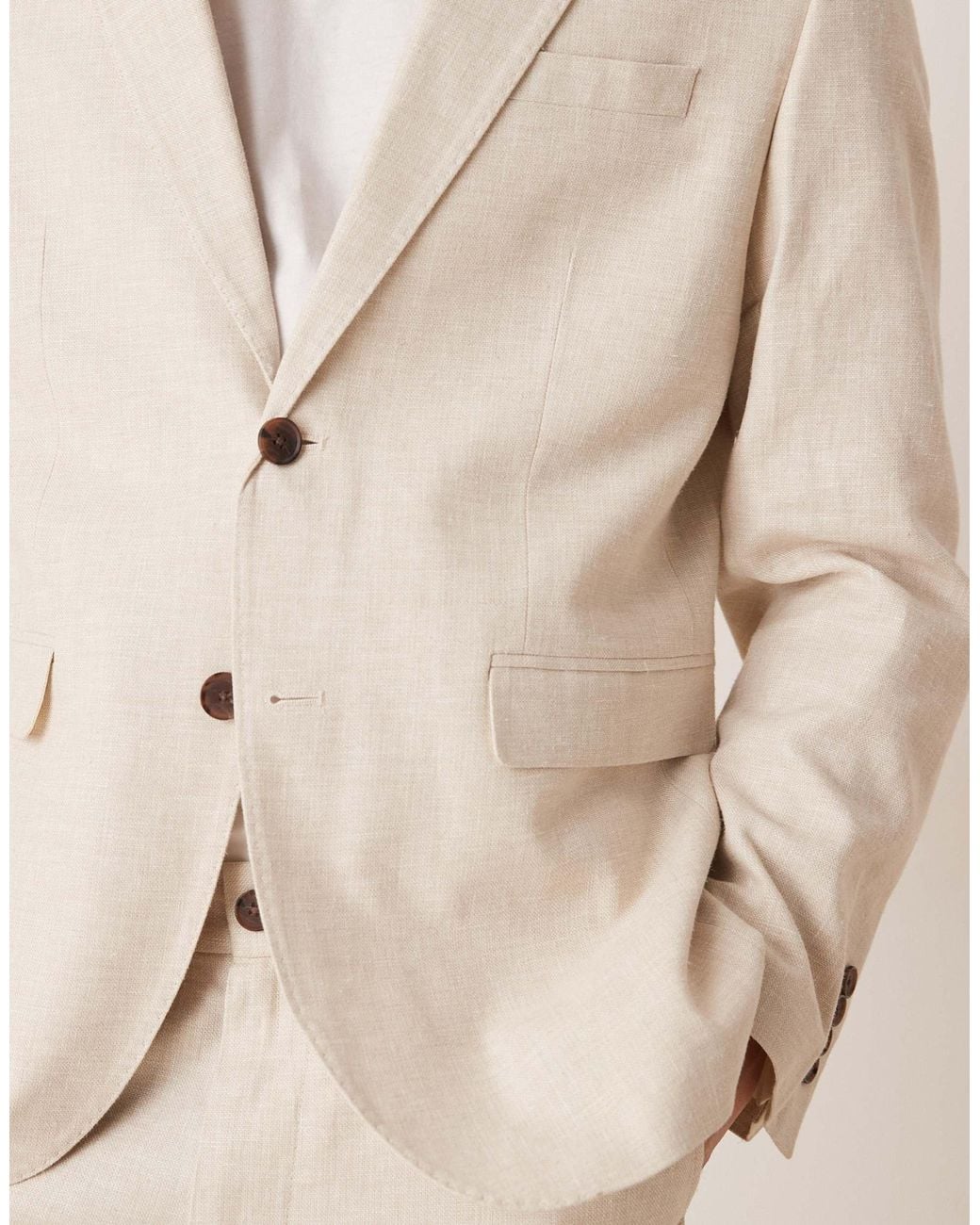 SELECTED Natural Malik Linen Blazer for men