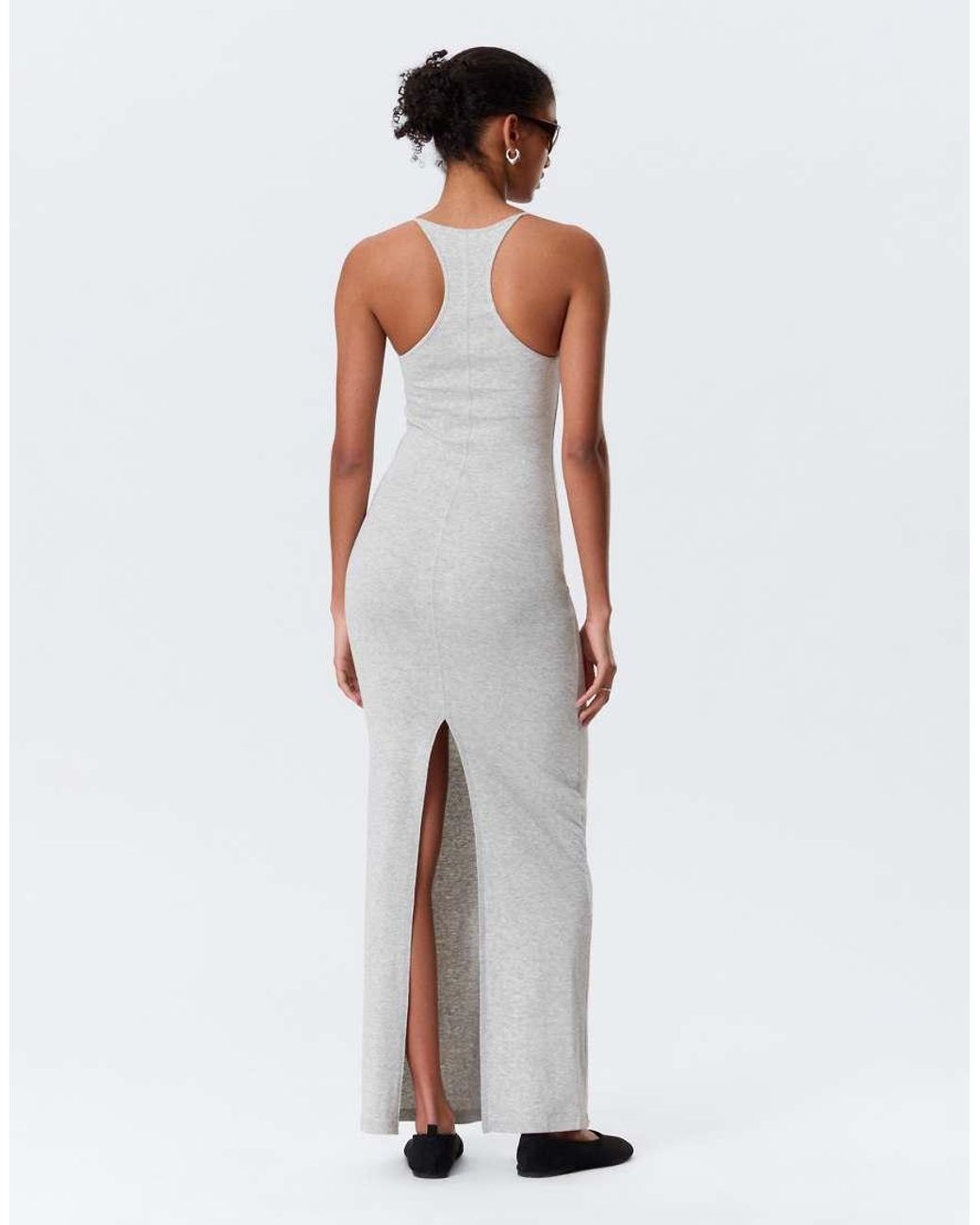 Weekday White Racer Back Maxi Dress