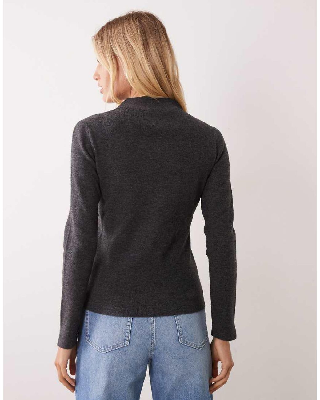 ASOS Gray Frogging Mandarin Collar Cardigan