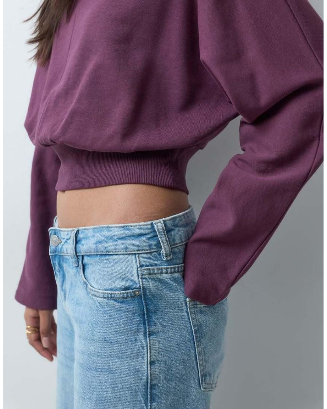 ASOS Purple Chunky Hem Top