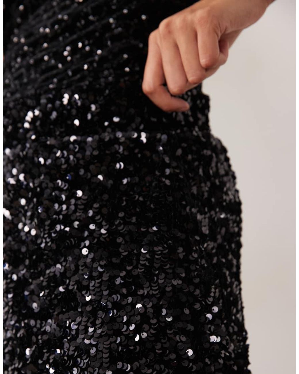Only Petite Black High Waist Sequin Shorts