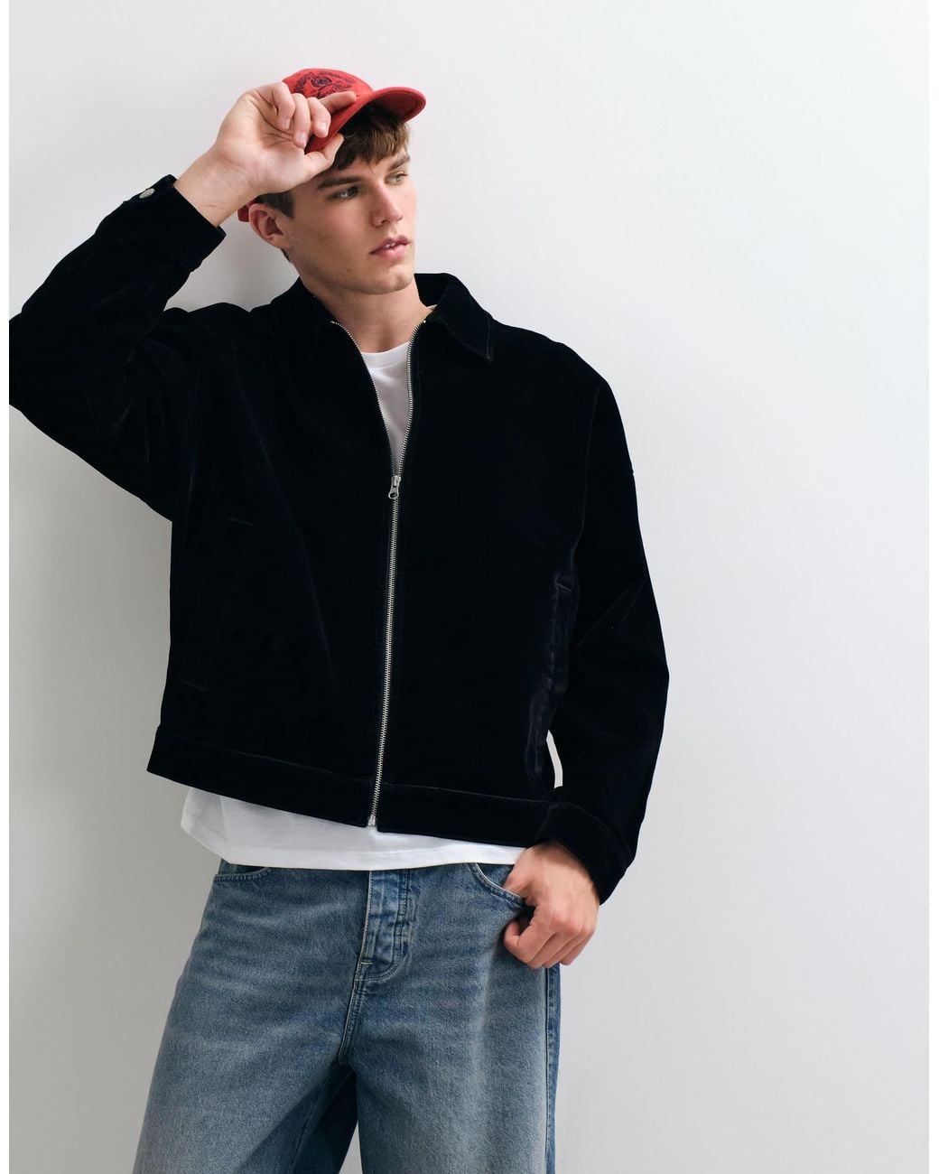 ASOS Blue Harrington Jacket for men