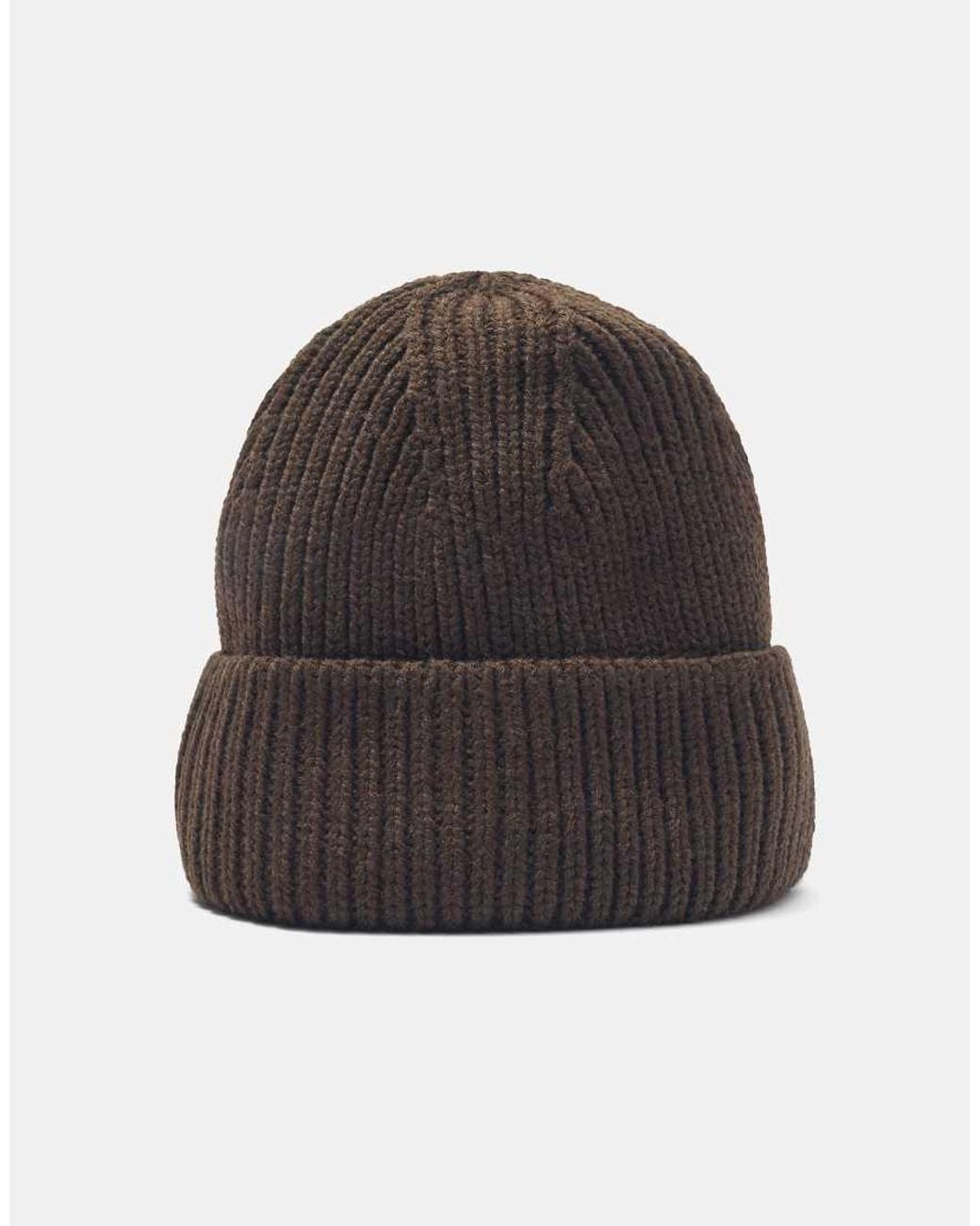 Pull&Bear Red Chunky Knit Beanie for men