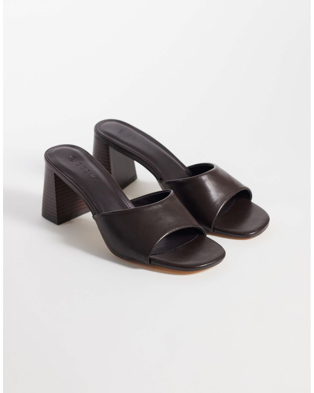 SEQWL Brown Bora Heeled Sandals