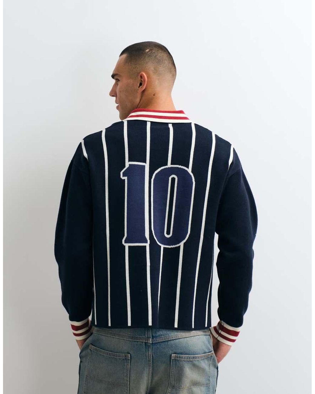 Prohibited Blue Knitted Sports Polo for men