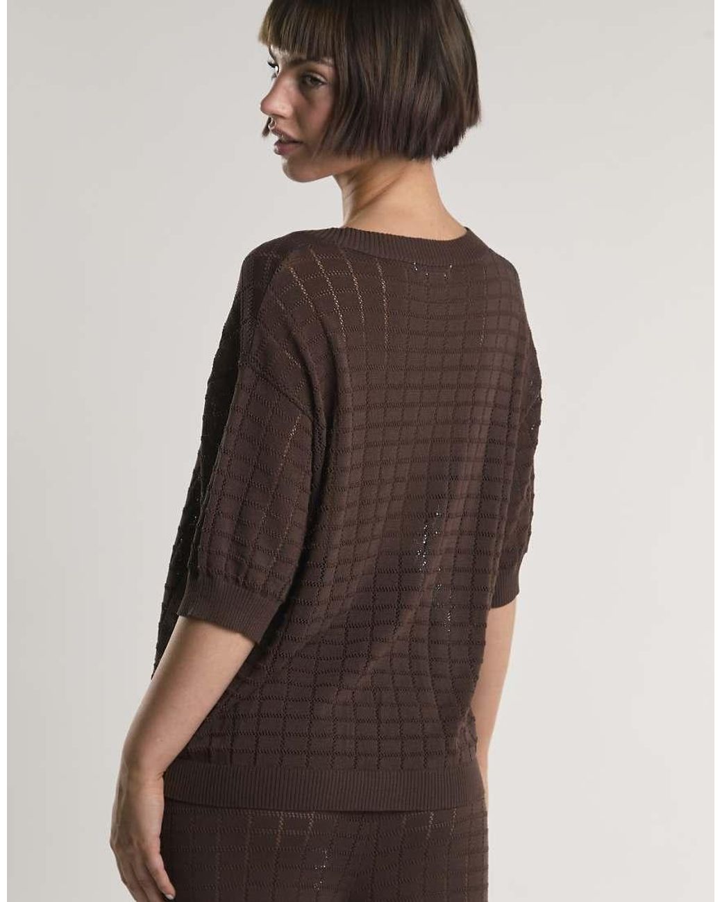 Glamorous Black V-Neck Button Knit Shirt