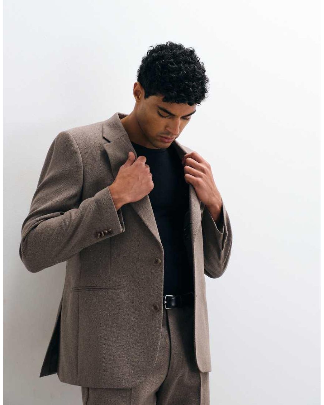 ASOS Brown Slim Suit Jacket for men