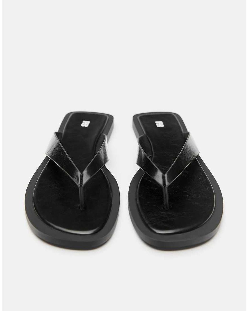 Pull&Bear Black Flat Sandals