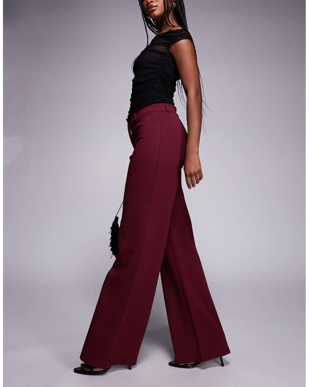ASOS Tailored Wide Leg Jersey Trouser