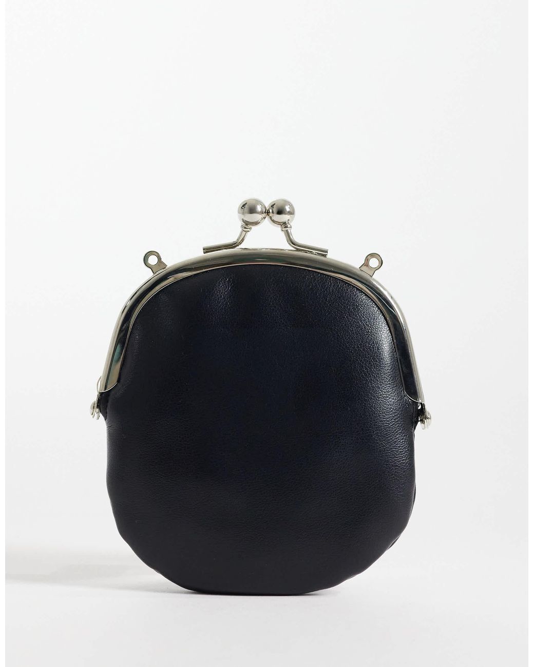 Mini pochette à charms structurés ASOS en coloris Black