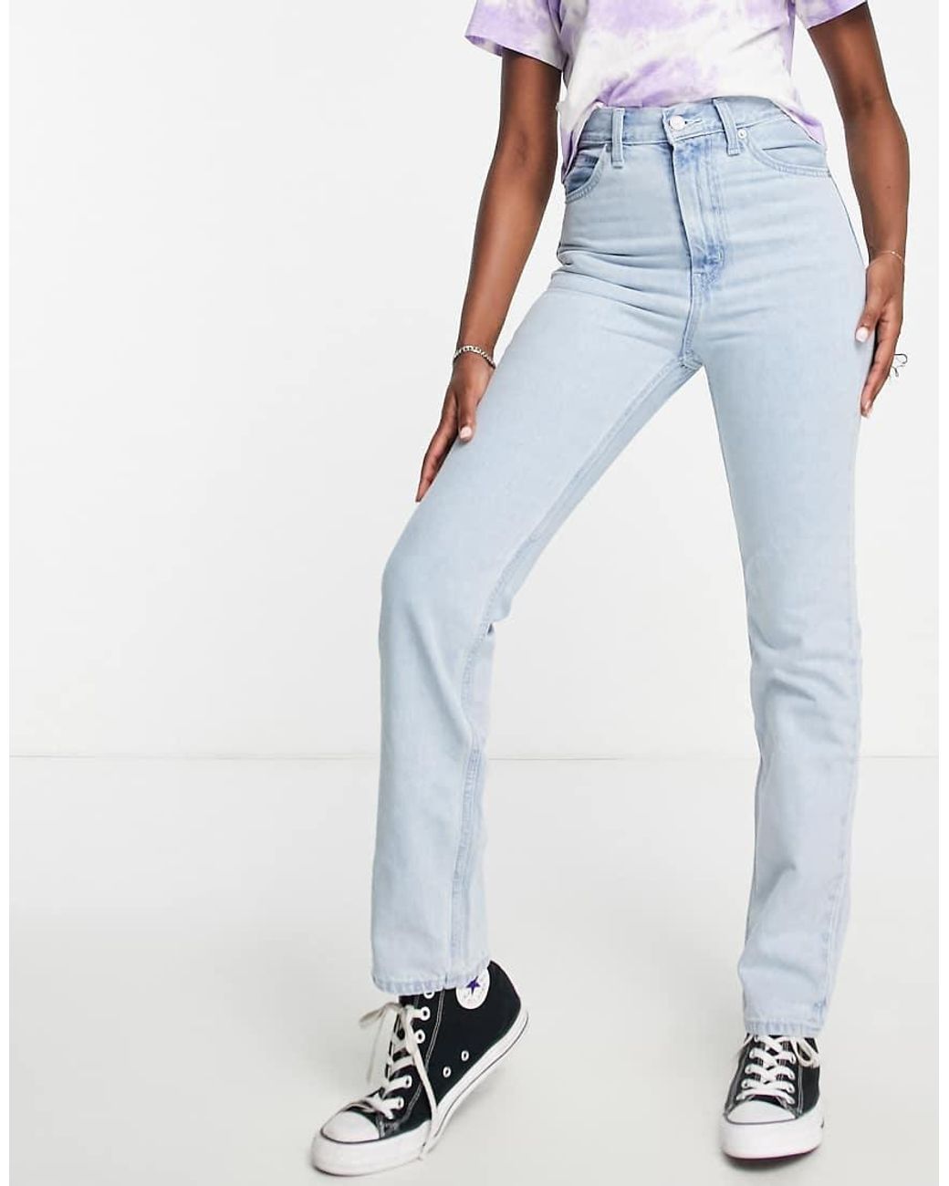 Vaqueros De Corte Recto Y Talle Alto Con Lavado Azul De Estilo Años 70 De Algodón Well Thread De Levi's de color Blue