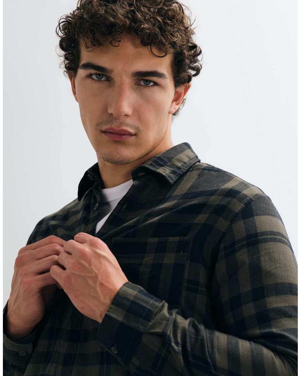 Jack & Jones Blue Flannel Check Shirt for men
