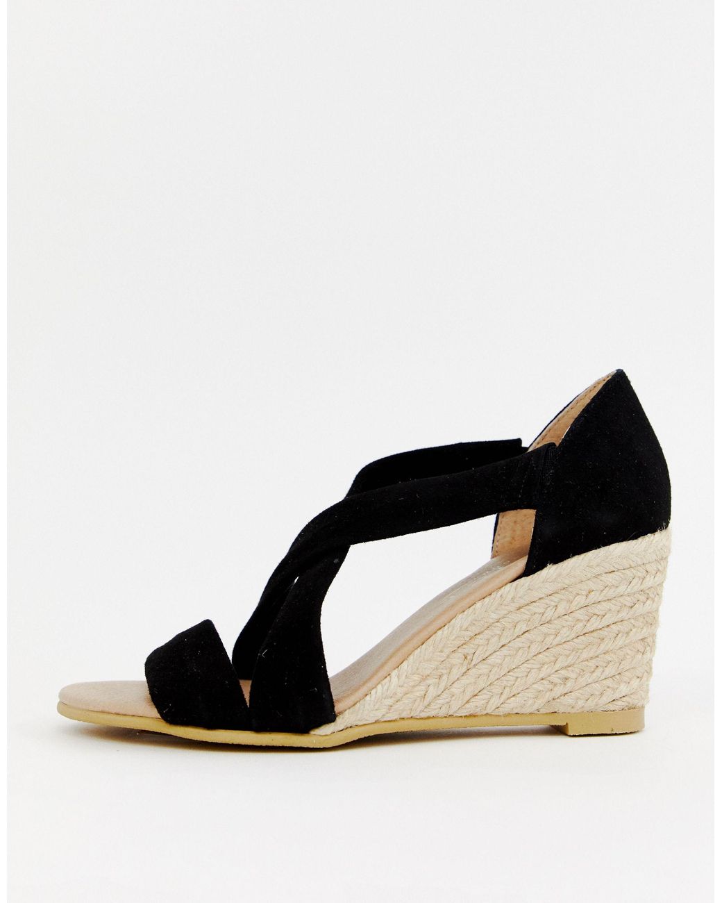 office maiden cross strap wedge