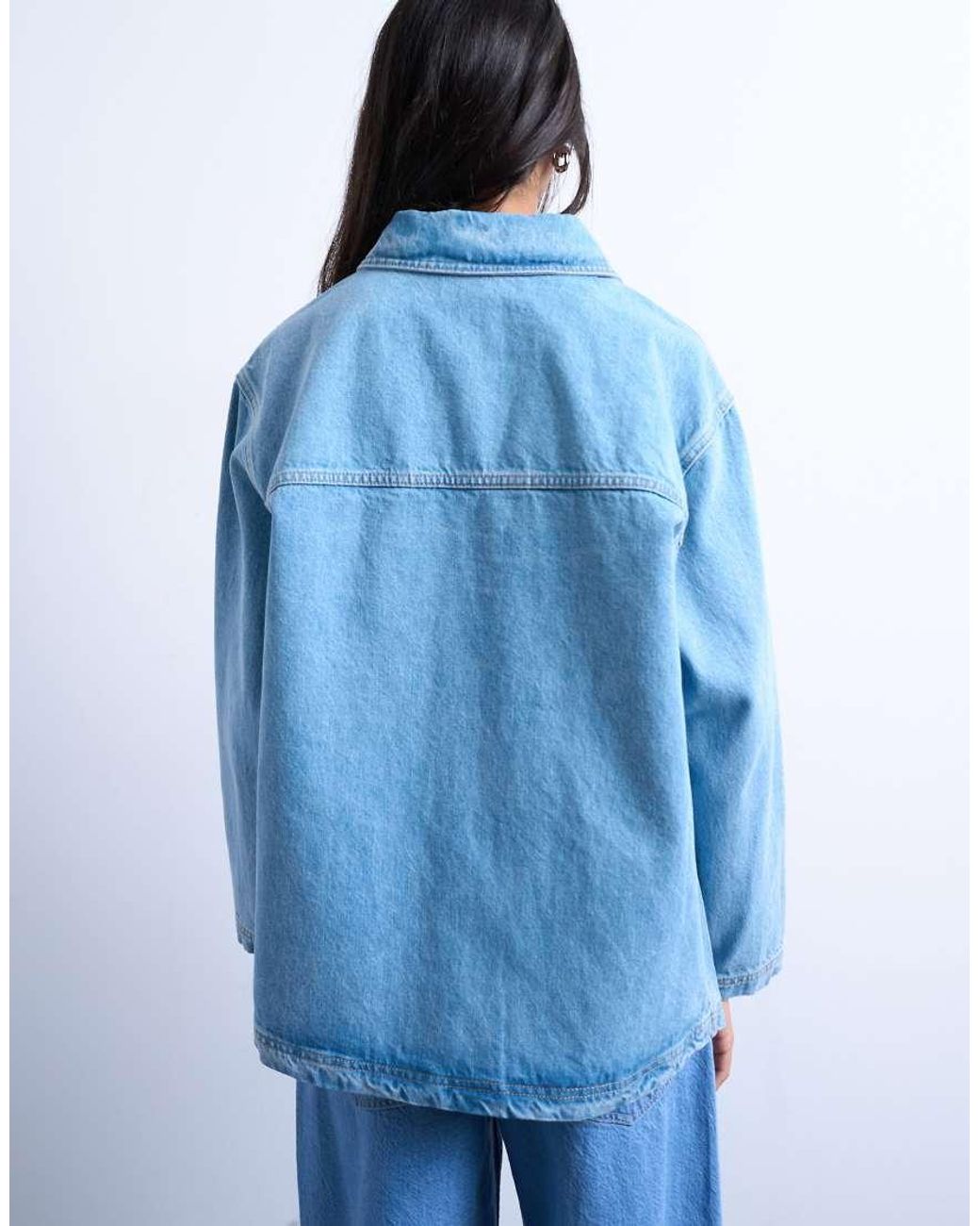 TOPSHOP Blue Denim Worker Jacket