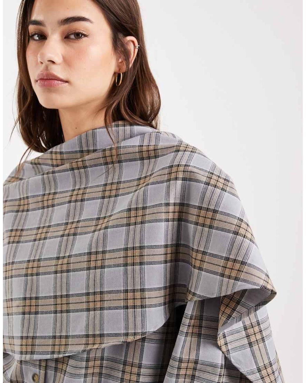 ASOS Gray Cape Blouse