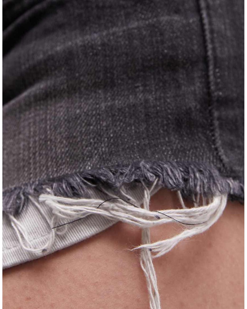 Weekday White Low Waist Denim Hot Pant Shorts