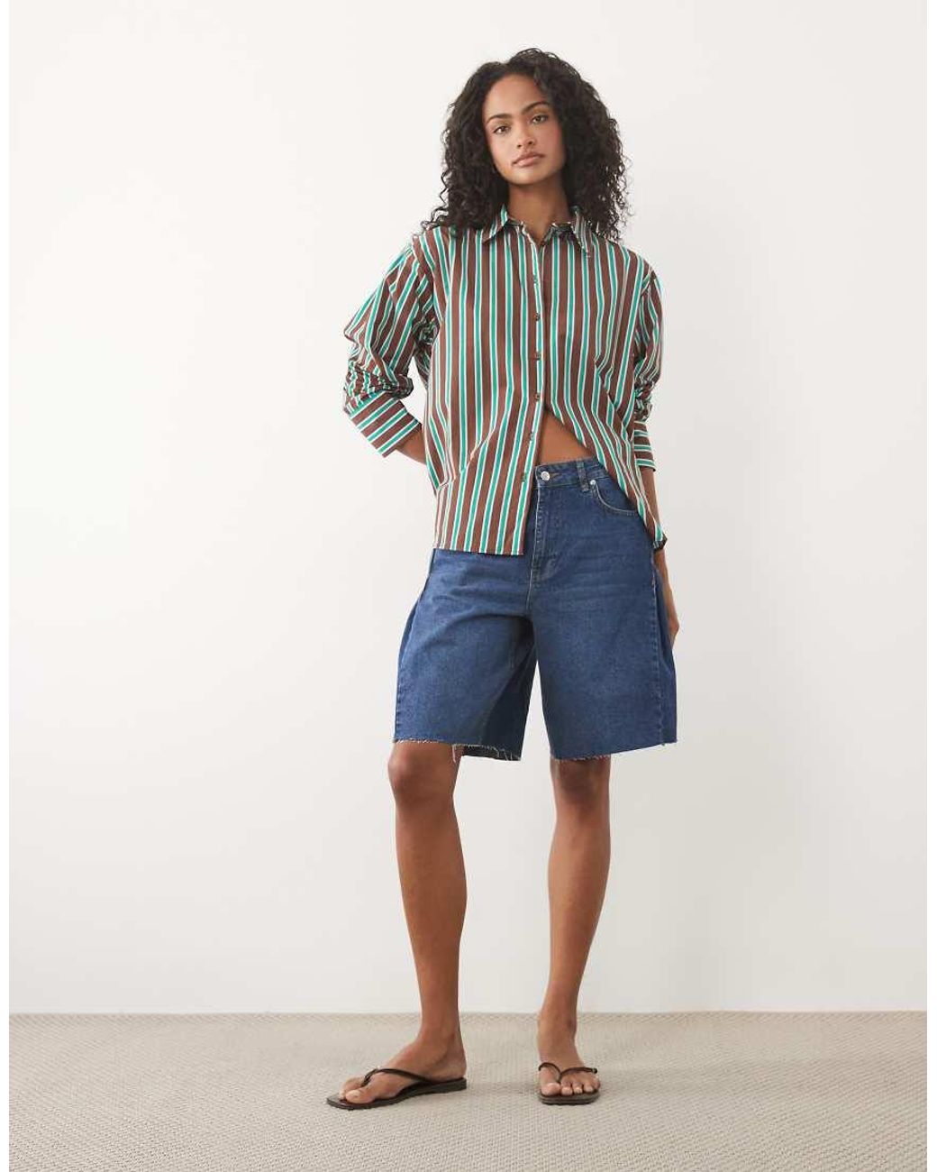 ASOS Multicolor Oversized Wide Cuff Shirt